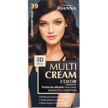 Joanna Multi Cream color Farba do włosów 39 Orzechowy Brąz