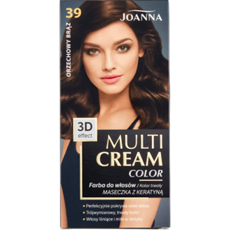 Joanna Multi Cream color Farba do włosów 39 Orzechowy Brąz