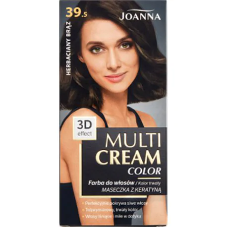 Joanna Multi Cream color Farba do włosów 39.5 Herbaciany Brąz