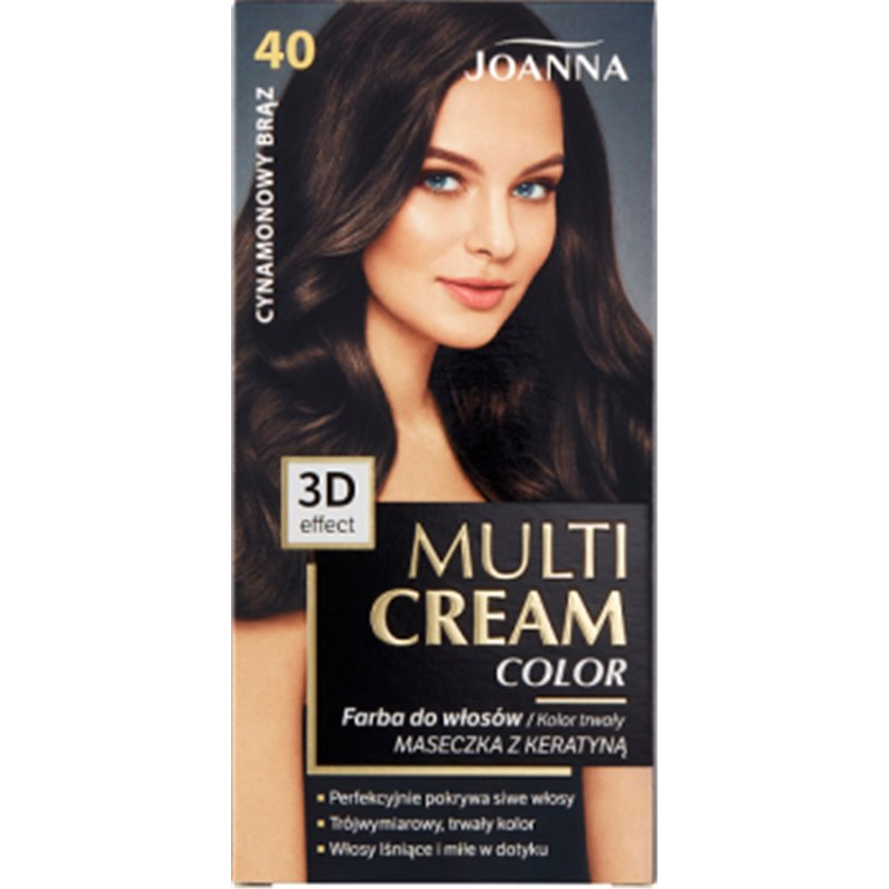 Joanna Multi Cream color Farba do włosów 40 Cynamonowy Brąz
