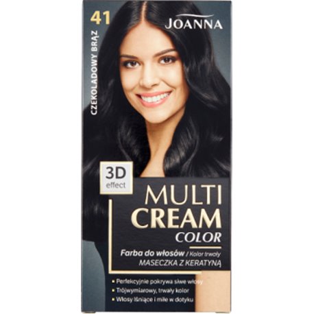 Joanna Multi Cream color Farba do włosów 41 Czekoladowy Brąz