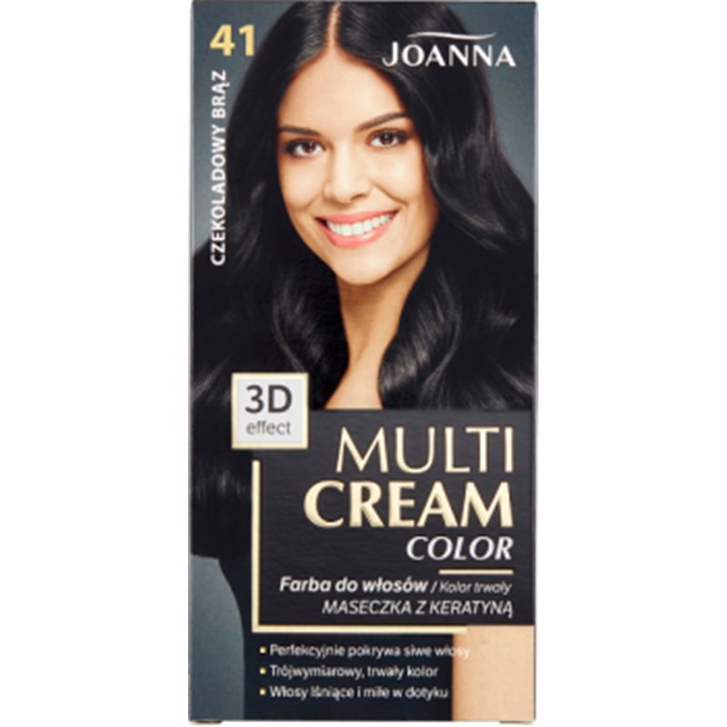 Joanna Multi Cream color Farba do włosów 41 Czekoladowy Brąz