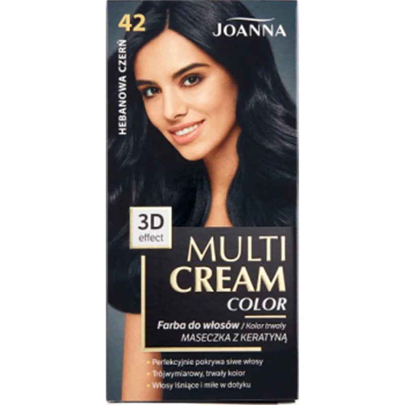 Joanna Multi Cream color Farba do włosów 42 Hebanowa czerń