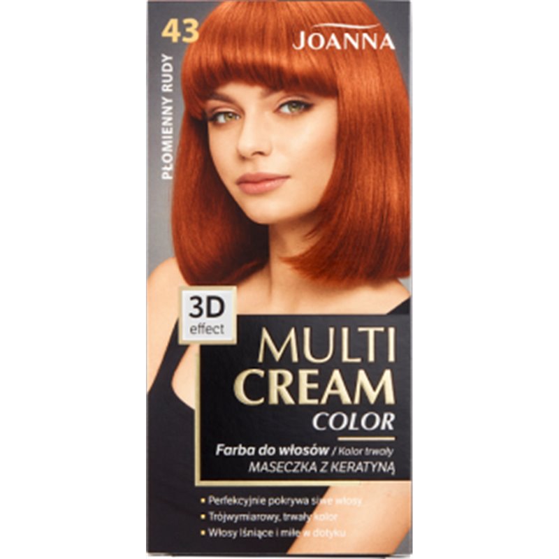 Joanna Multi Cream color Farba do włosów 43 Płomienny rudy