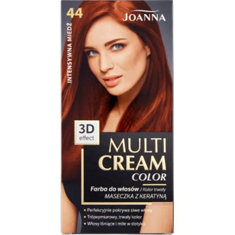 Joanna Multi Cream Color Farba do włosów 44 Intensywna miedź