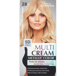Joanna Multi Cream Metallic Color Farba do włosów bardzo jasny perłowy blond 28