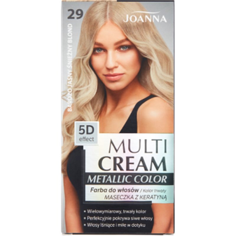 Joanna Multi Cream Metallic Color Farba do włosów bardzo jasny śnieżny blond 29