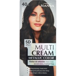 Joanna Multi Cream Metallic Color Farba do włosów chłodny brąz 40.5