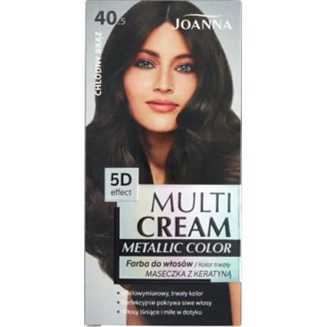 Joanna Multi Cream Metallic Color Farba do włosów chłodny brąz 40.5