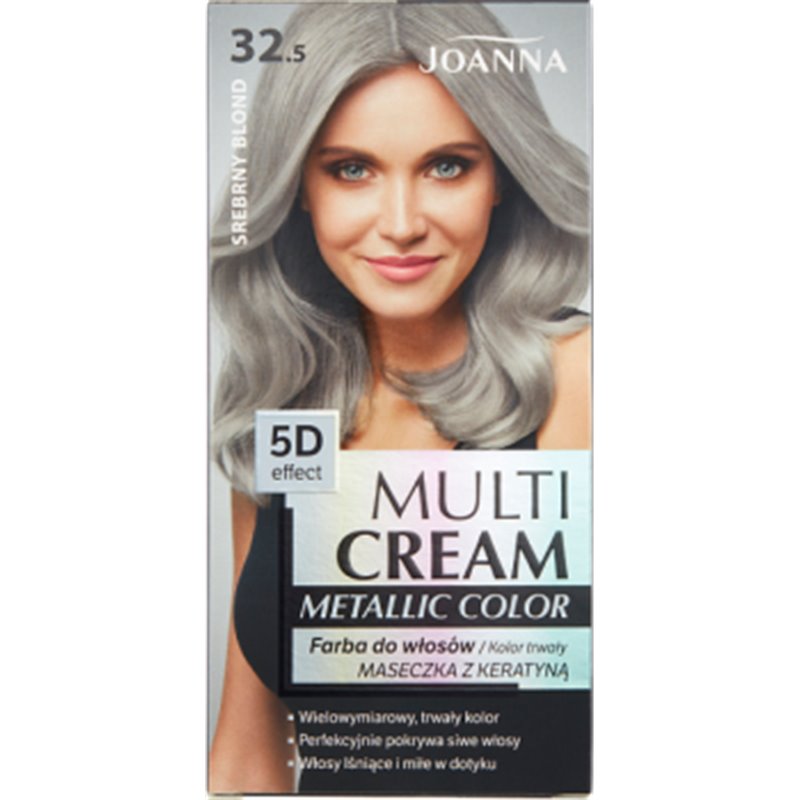 Joanna Multi Cream Metallic Color Farba do włosów srebrny blond 32.5