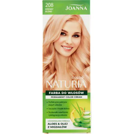 Joanna Naturia color Farba do włosów różany blond 208