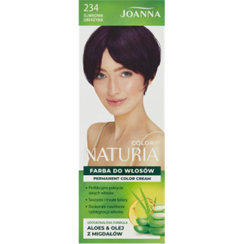 Joanna Naturia color Farba do włosów śliwkowa oberżyna 234