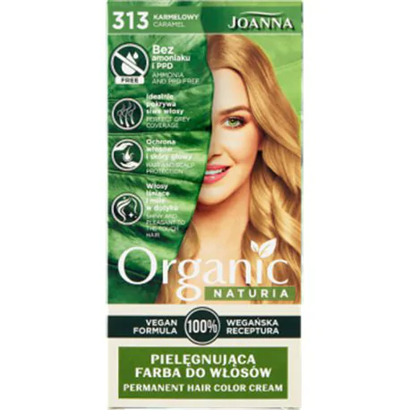 Joanna Naturia Organic Farba do włosów 313 karmelowy