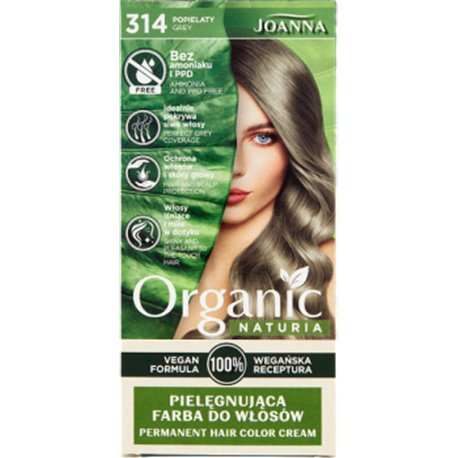 Joanna Naturia Organic Farba do włosów 314 POPIELATY