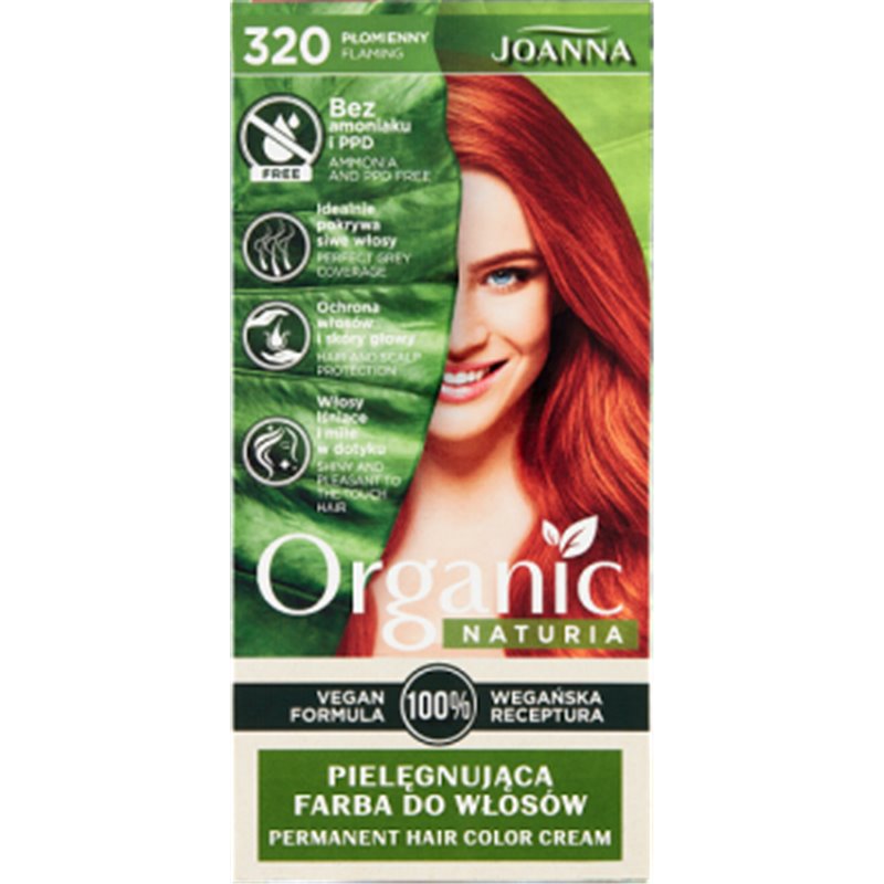 Joanna Naturia Organic Farba do włosów 320 płomienny