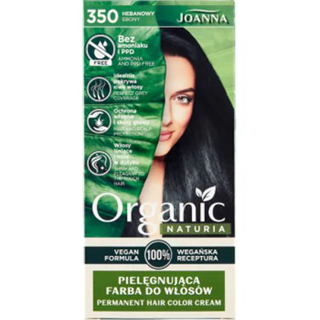 Joanna Naturia Organic Farba do włosów 350 hebanowy