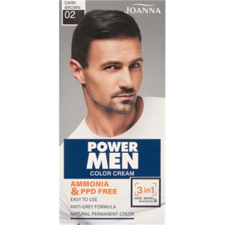 Joanna Power Men Color Cream Farba 02 Dark Brown