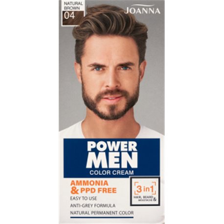 Joanna Power Men Color Cream Farba 04 Natural Brown