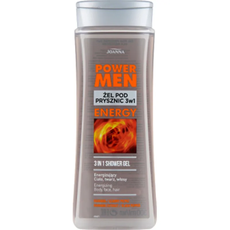 Joanna Power Men Żel pod prysznic dla mężczyzn guarana czarny pieprz 300 ml