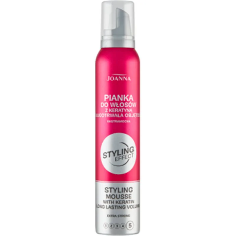 Joanna Styling Effect Extra Strong Pianka do włosów z keratyną 150 ml