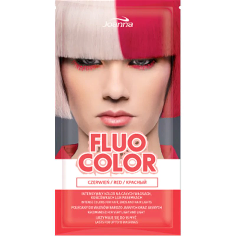 Joanna szamponetka Fluo Color Czerwień 35 g szampon koloryzujący