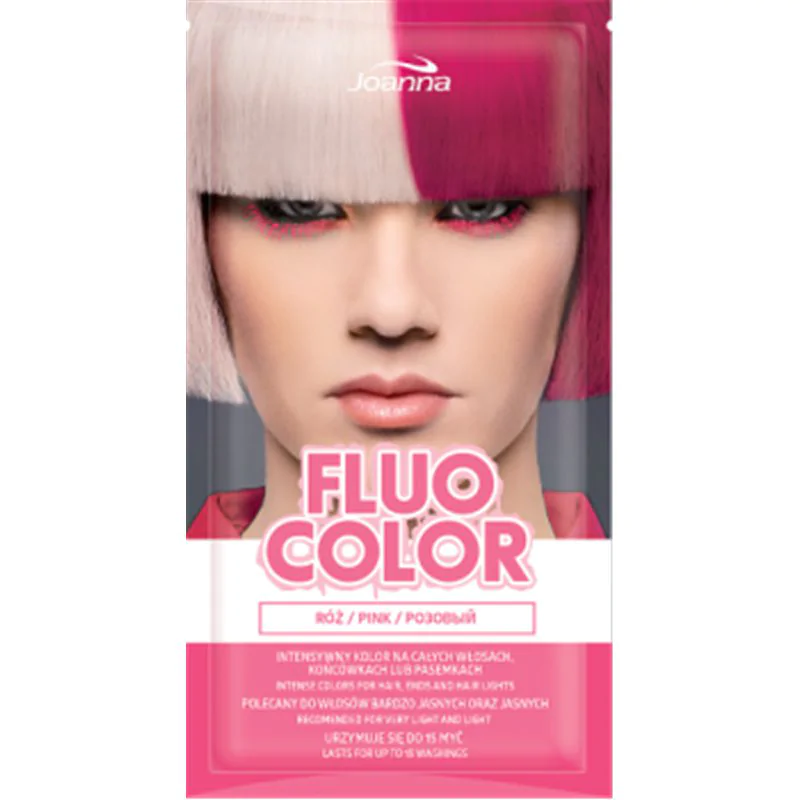 Joanna szamponetka Fluo Color Róż 35 g szampon koloryzujący