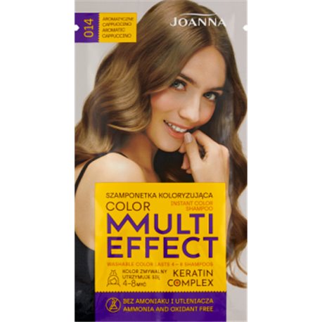Joanna szamponetka Multi Effect Aromatyczne Cappuccino 014 szampon koloryzujący