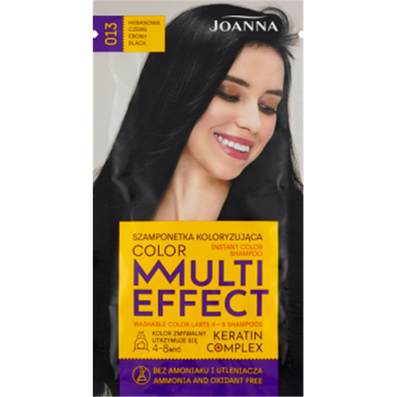 Joanna szamponetka Multi Effect Hebanowa Czerń 013 szampon koloryzujący
