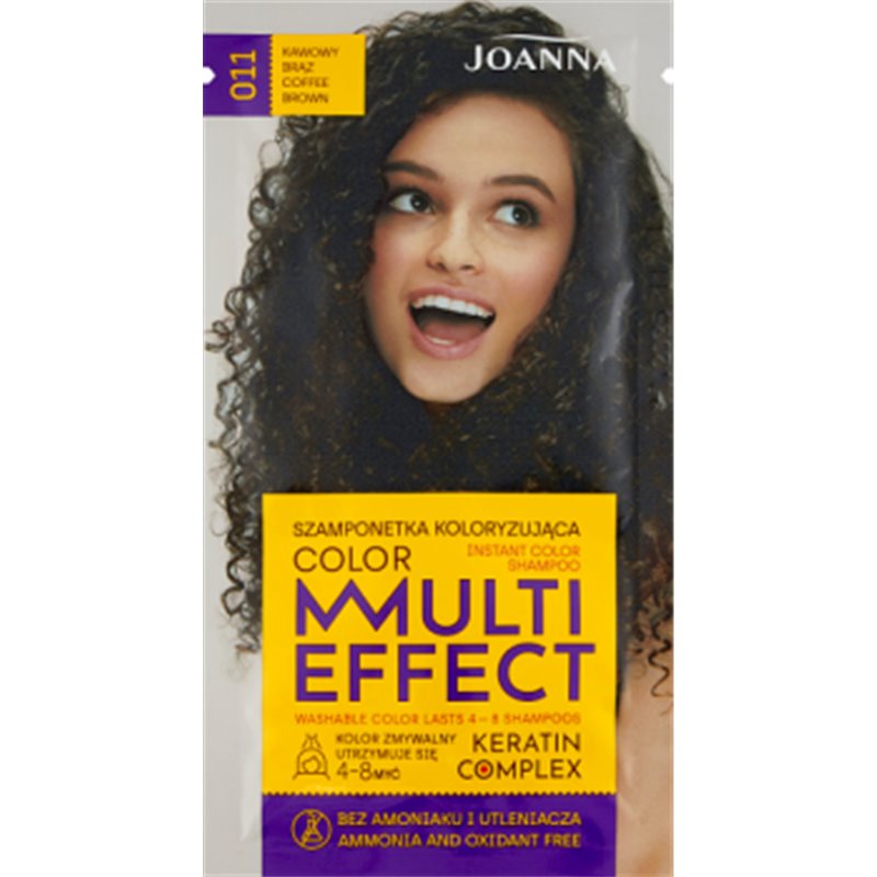 Joanna szamponetka Multi Effect Kawowy Brąz 011 szampon koloryzujący