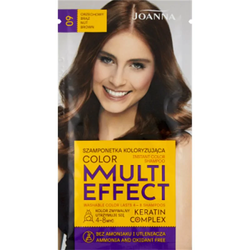 Joanna szamponetka Multi Effect Orzechowy Brąz 09 szampon koloryzujący