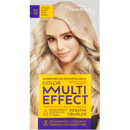 Joanna szamponetka Multi Effect Perłowy Blond 02 szampon koloryzujący