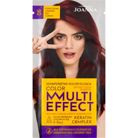 Joanna szamponetka Multi Effect Porzeczkowa Czerwień 05 szampon koloryzujący
