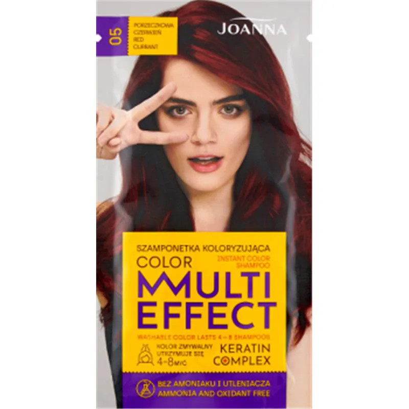 Joanna szamponetka Multi Effect Porzeczkowa Czerwień 05 szampon koloryzujący