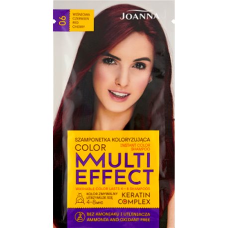 Joanna szamponetka Multi Effect Wiśniowa Czerwień 06 szampon koloryzujący