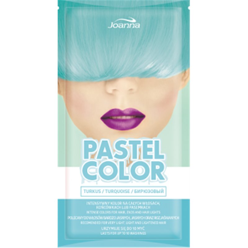 Joanna szamponetka Pastel Color do włosów turkus 35 g szampon koloryzujący
