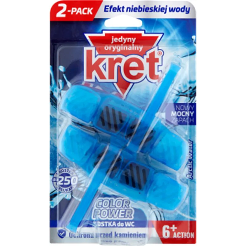 Kret kostka do WC Color Power Artic Water 2 szt