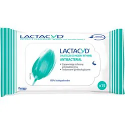 Lactacyd Antibacterial Chusteczki do higieny intymnej 15 sztuk