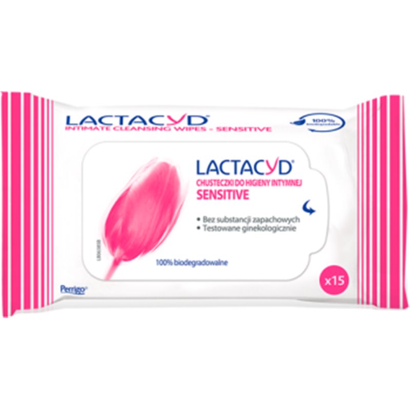 Lactacyd Sensitive Chusteczki go higieny intymnej 15 sztuk