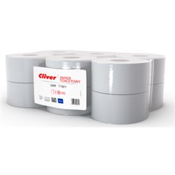 Lamix papier toaletowy Cliver 130/1  szary 12 rolek