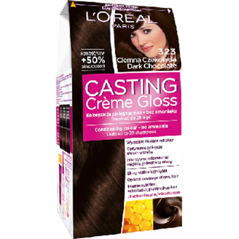 Loreal Casting Creme Gloss Farba do włosów 323 Ciemna Czekolada