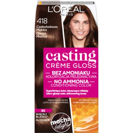 Loreal Casting Creme Gloss Farba do włosów 418 Czekoladowa Mokka