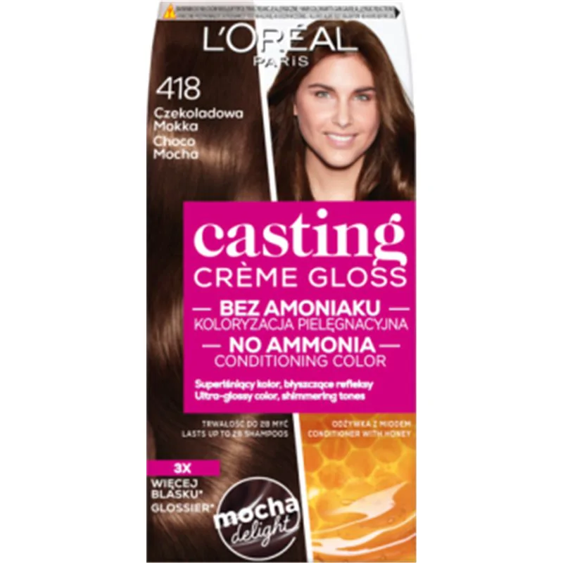 Loreal Casting Creme Gloss Farba do włosów 418 Czekoladowa Mokka