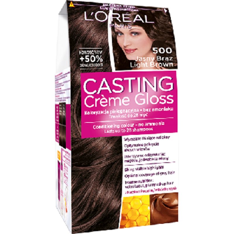 Loreal Casting Creme Gloss Farba do włosów 500 Jasny Brąz