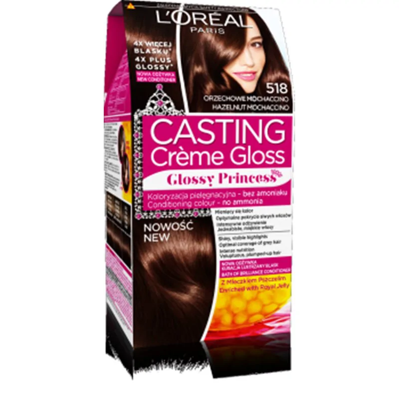 Loreal Casting Creme Gloss Farba do włosów 518 Orzechowe Mochaccino