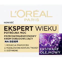 Loreal Ekspert Wieku 60+ Przeciwzmarszczkowy krem odbudowujący na dzień 50 ml