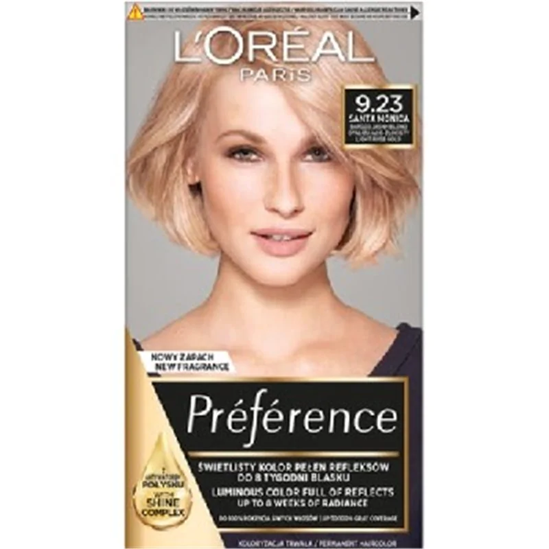 Loreal Preference Bardzo jasny blond różano-złote refleksy 9.23