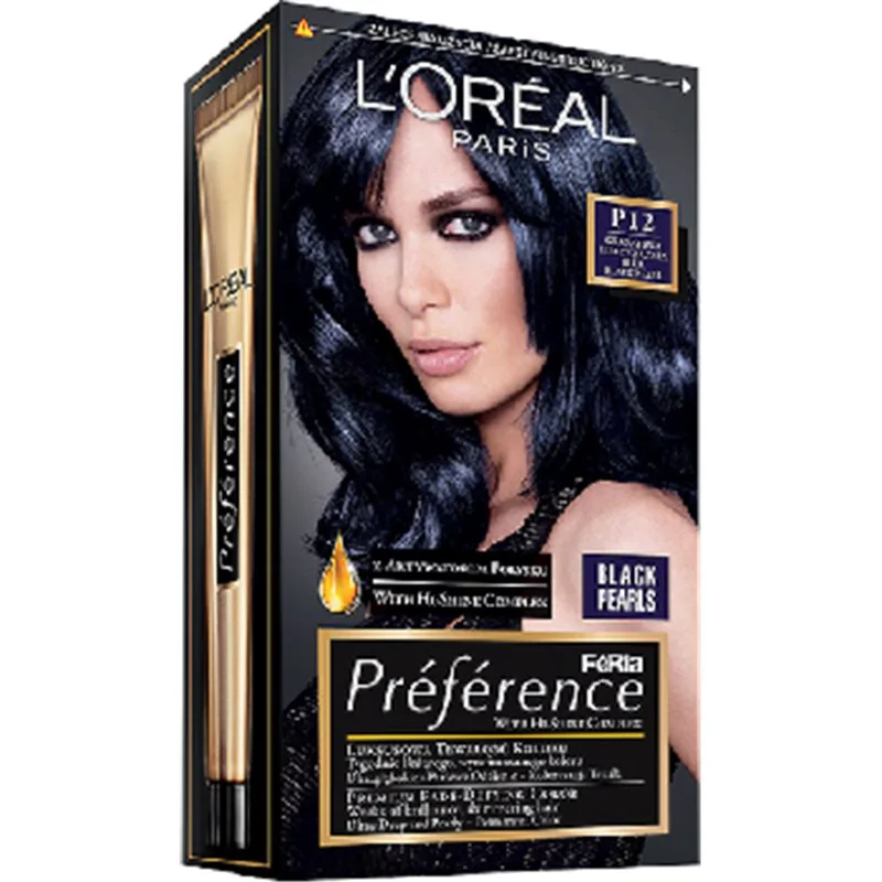 Loreal Preference farba do włosów Intensywna Granatowa Czerń P12 Seoul