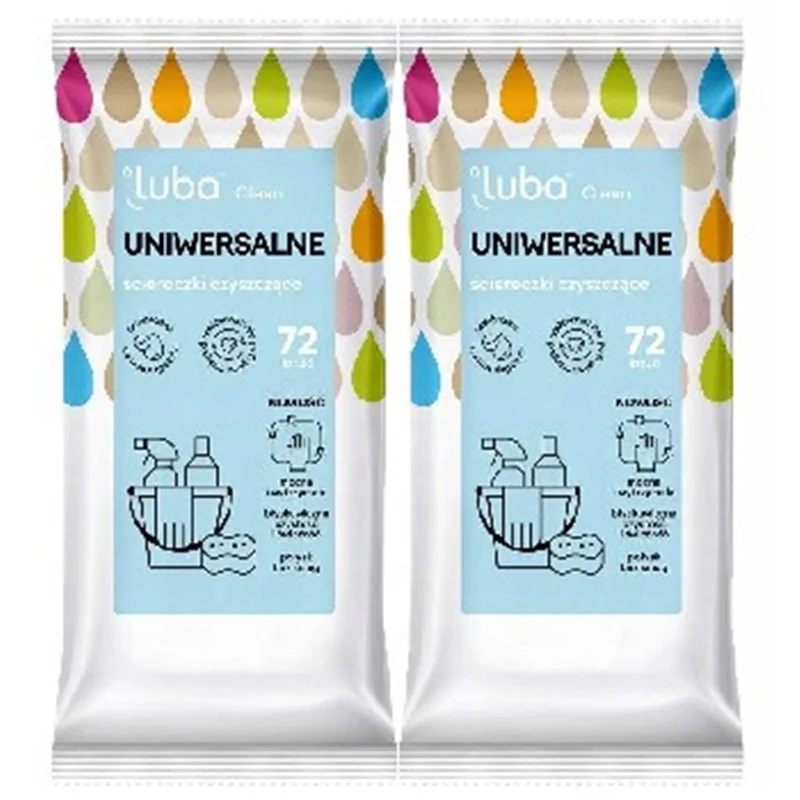 Luba Clean Uniwersalne Ściereczki Czyszczące 72szt 2-Pack