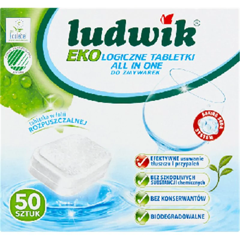 Ludwik All in one Ekologiczne tabletki do zmywarek 900 g (50 sztuk)