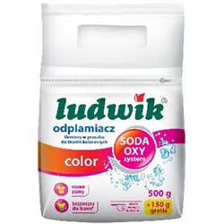 Ludwik odplamiacz tlenowy w proszku do tkanin kolorowych 650 g
